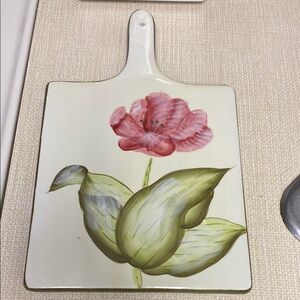 Vintage Floral Ceramic Cutting Board